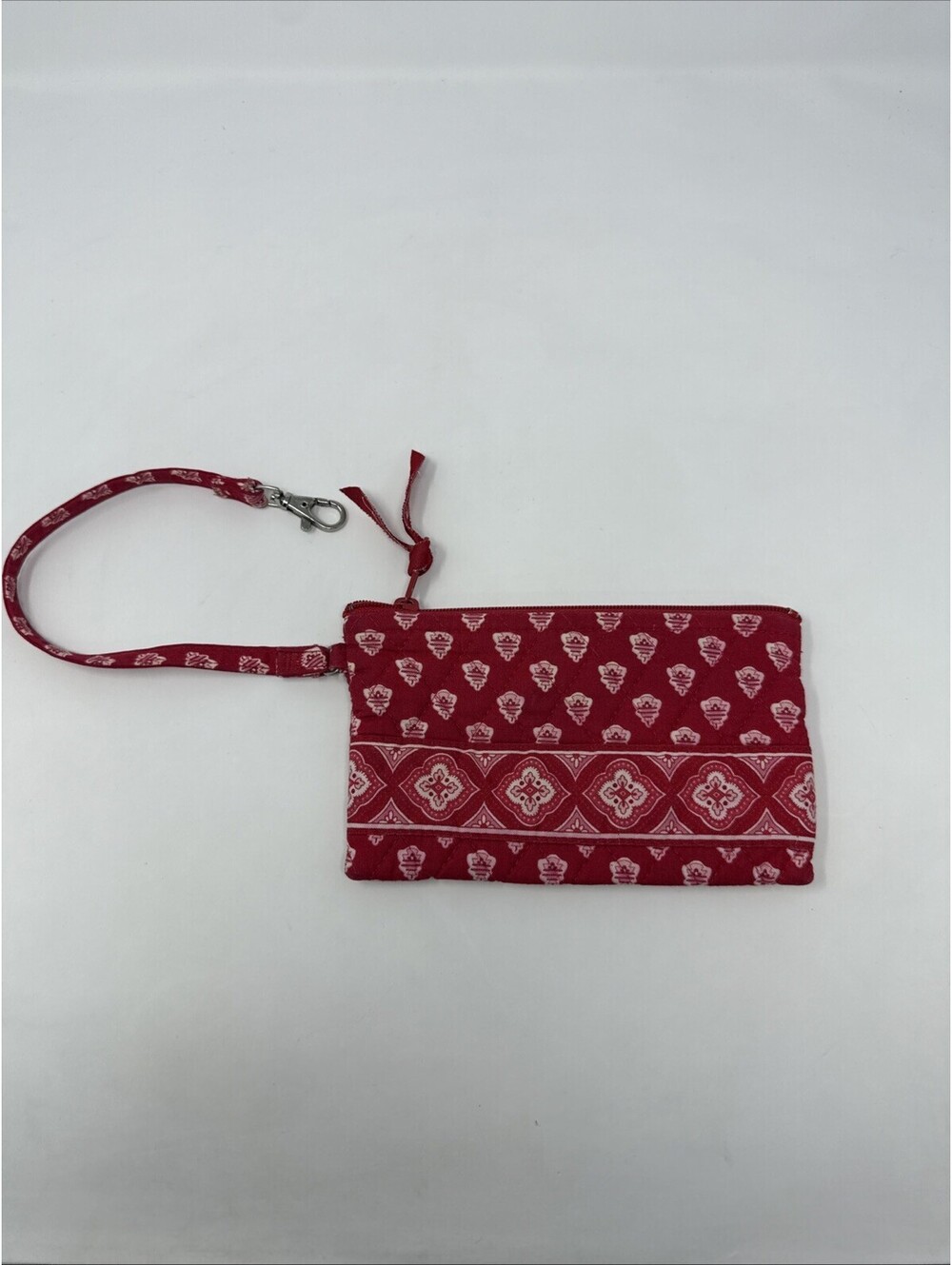 Vera Bradley Women’s Quilted Red Pattern Wristlet